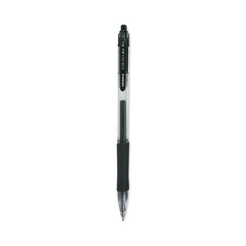 Sarasa Dry Gel X20 Gel Pen, Retractable, Bold 1 mm, Black Ink, Smoke Barrel, 12/Pack-(ZEB46610)