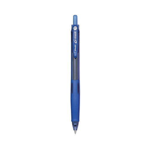 G-Knock BeGreen Gel Pen, Retractable, Fine 0.7 mm, Blue Ink, Blue Barrel, Dozen-(PIL31507)