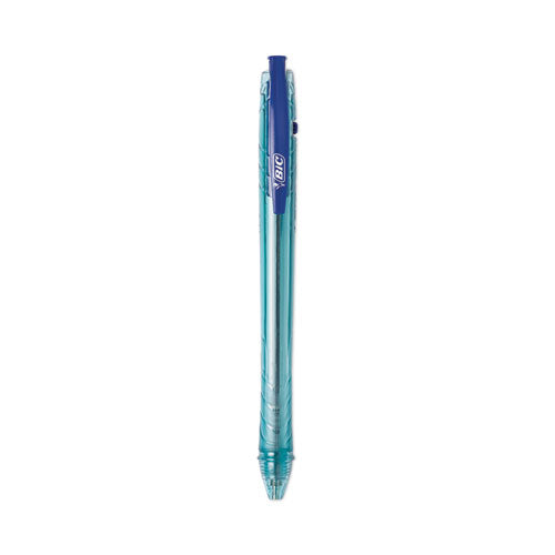 ReVolution Ocean Bound Ballpoint Pen, Retractable, Medium 1 mm, Blue Ink/Translucent Blue Barrel, Dozen-(BICBPRR11BE)