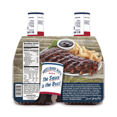 Barbecue Sauce, 40 oz Squeeze Bottle, 2/Pack, Ships in 1-3 Business Days-(GRR22000586)