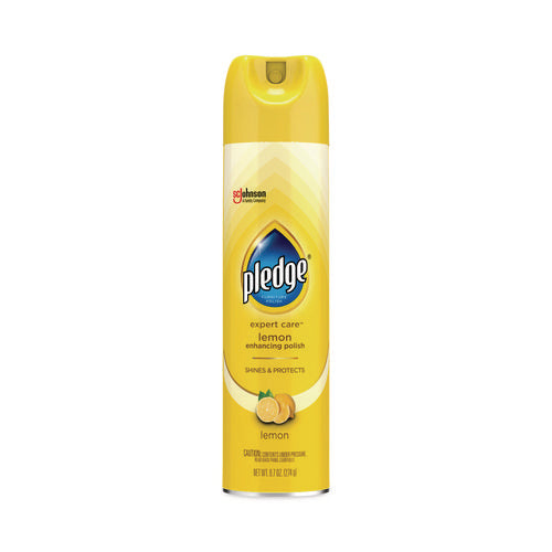Furniture Polish, Lemon, 9.7 oz Aerosol Spray, 6/Carton-(SJN336298)