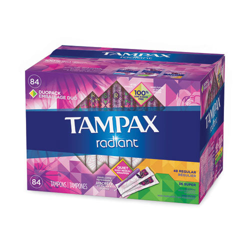Radiant Tampons, Regular/Super, 84/Box, Ships in 1-3 Business Days-(GRR22000691)