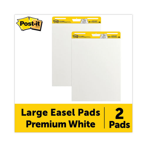 Vertical-Orientation Self-Stick Easel Pads, Unruled, 25 x 30, White, 30 Sheets, 2/Carton-(MMM559)