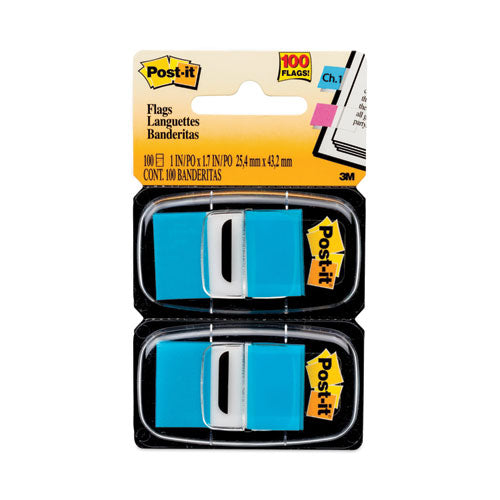 Standard Page Flags in Dispenser, Bright Blue, 100 Flags/Dispenser-(MMM680BB2)