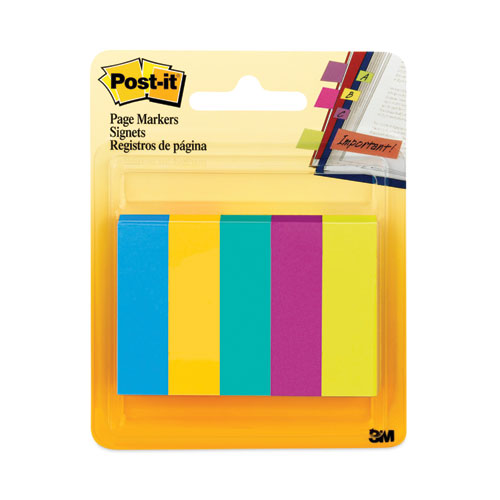 Page Flag Markers, Assorted Colors,100 Flags/Pad, 5 Pads/Pack-(MMM6705AU)