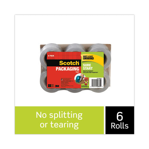 Sure Start Packaging Tape for DP1000 Dispensers, 1.5" Core, 1.88" x 75 ft, Clear, 6/Pack-(MMMDP1000RF6)