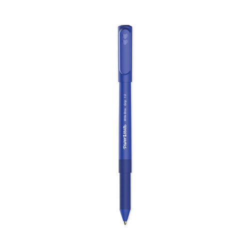 Write Bros. Grip Ballpoint Pen, Stick, Medium 1 mm, Blue Ink, Blue Barrel, Dozen-(PAP2124506)