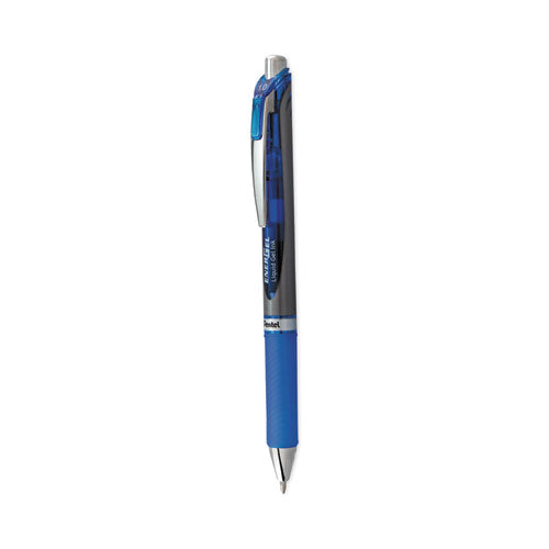 EnerGel RTX Gel Pen, Retractable, Bold 1 mm, Blue Ink, Blue/Gray Barrel-(PENBL80C)