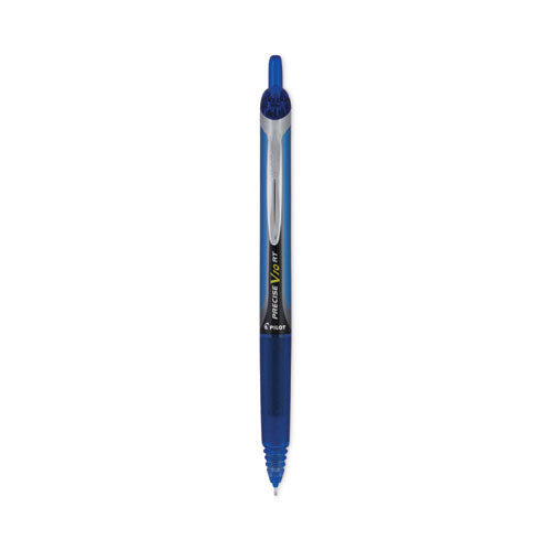 Precise V10RT Roller Ball Pen, Retractable, Bold 1 mm, Blue Ink, Blue Barrel, Dozen-(PIL13453)