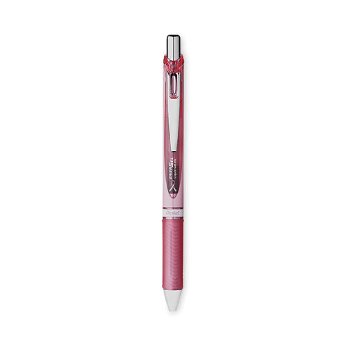 EnerGel RTX Gel Pen, Retractable, Medium 0.7 mm, Black Ink, Pink/Silver Barrel, 3/Pack-(PENBL77PBP3ABC)