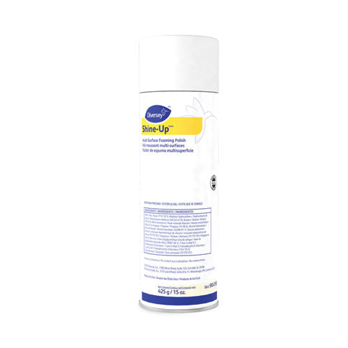 Shine-UpTM/MC Multi-Surface Foaming Polish, Lemon Scent, 15 oz Aerosol Spray, 12/Carton-(DVO904390)