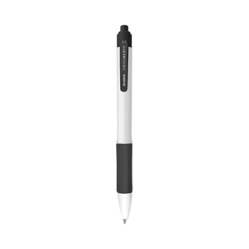 Sarasa Dry X20+ Gel Pen, Retractable, Fine 0.7 mm, Black Ink, White Barrel, Dozen-(ZEB41610)