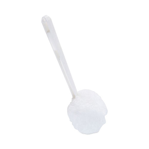 Toilet Bowl Mop, 12" Handle, White-(BWK00160EA)