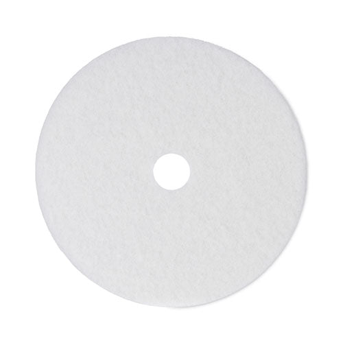 Polishing Floor Pads, 21" Diameter, White, 5/Carton-(BWK4021WHI)
