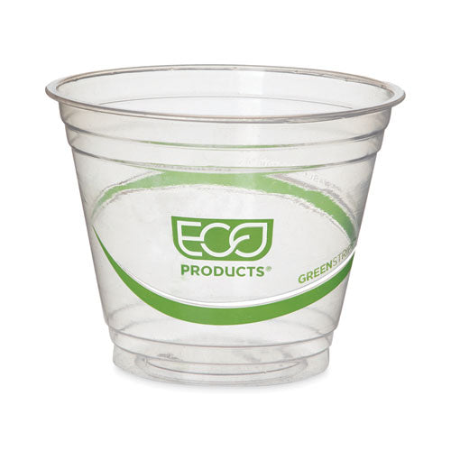 GreenStripe Renewable and Compostable Cold Cups, 9 oz, Clear, 50/Pack, 20 Packs/Carton-(ECOEPCC9SGS)