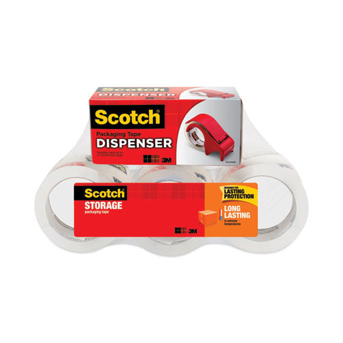 Storage Tape with DP300 Dispenser, 3" Core, 1.88" x 54.6 yds, Clear, 6/Pack-(MMM36506DP3)