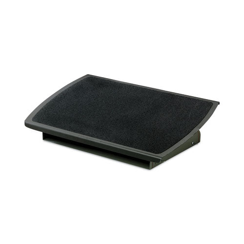 Adjustable Steel Footrest, Nonslip Surface, 22w x 14d x 4 to 4.75h, Black/Charcoal-(MMMFR530CB)