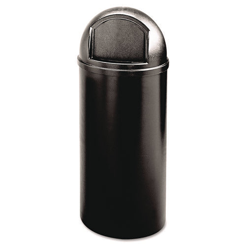 Marshal Classic Container, 15 gal, Plastic, Black-(RCP816088BK)