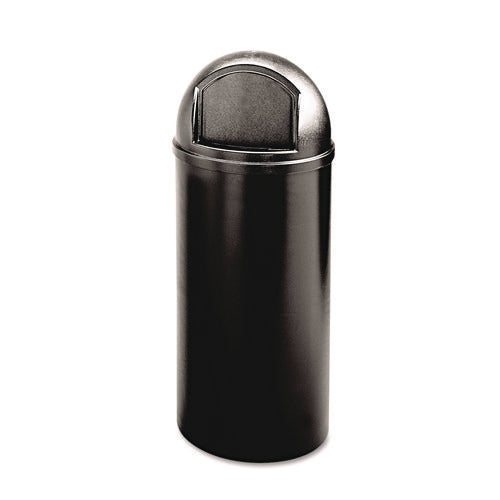 Marshal Classic Container, 25 gal, Plastic, Black-(RCP817088BK)