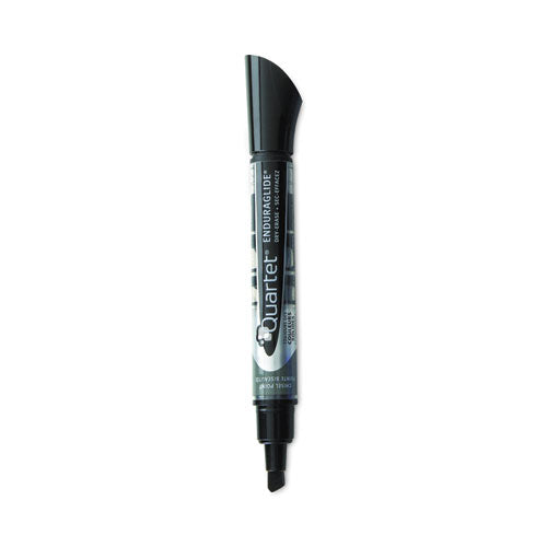 EnduraGlide Dry Erase Marker, Broad Chisel Tip, Black, Dozen-(QRT50012M)