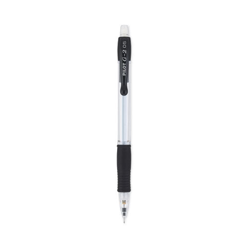 G2 Mechanical Pencil, 0.5 mm, HB (#2.5), Black Lead, Clear/Black Accents Barrel, Dozen-(PIL51014)