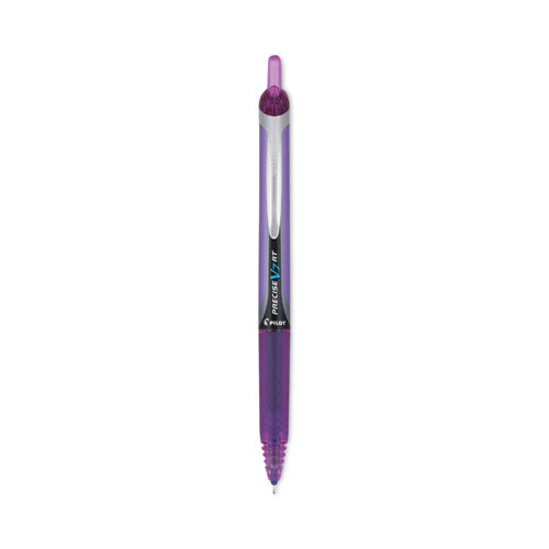 Precise V7RT Roller Ball Pen, Retractable, Fine 0.7 mm, Purple Ink, Purple Barrel-(PIL26071)