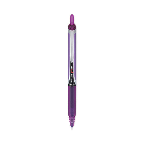 Precise V5RT Roller Ball Pen, Retractable, Extra-Fine 0.5 mm, Purple Ink, Purple Barrel-(PIL26066)