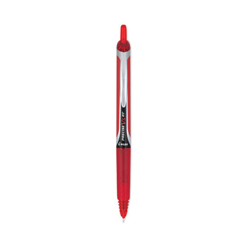 Precise V5RT Roller Ball Pen, Retractable, Extra-Fine 0.5 mm, Red Ink, Red Barrel-(PIL26064)
