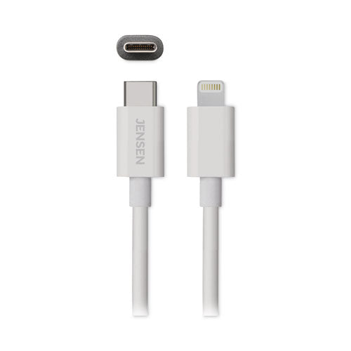 USB-C to Lightning Cable, 6 ft, White-(VOXJU832CL6V)