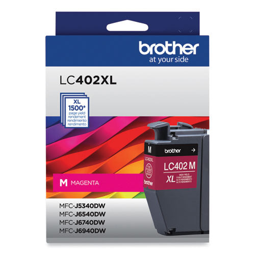 LC402XLMS High-Yield Ink, 1,500 Page-Yield, Magenta-(BRTLC402XLMS)