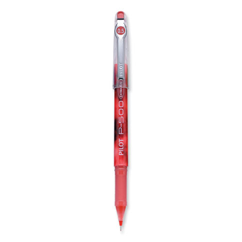 Precise P-500 Gel Pen, Stick, Extra-Fine 0.5 mm, Red Ink, Red Barrel, Dozen-(PIL38602)