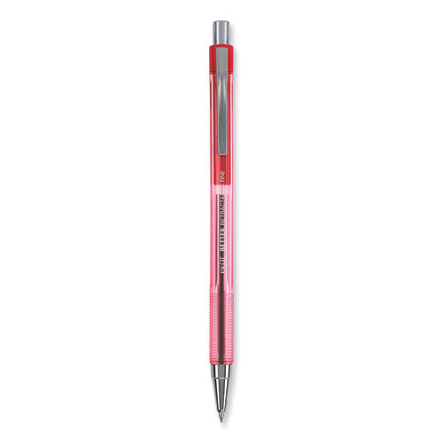 Better Ballpoint Pen, Retractable, Fine 0.7 mm, Red Ink, Translucent Red Barrel, Dozen-(PIL30002)