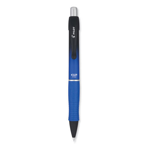 G2 Pro Gel Pen, Retractable, Fine 0.7 mm, Black Ink, Blue Barrel-(PIL31096)