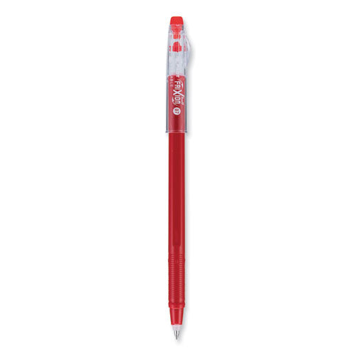 FriXion ColorSticks Erasable Gel Pen, Clipless Stick, Fine 0.7 mm, Red Ink, Red Barrel, Dozen-(PIL32467)