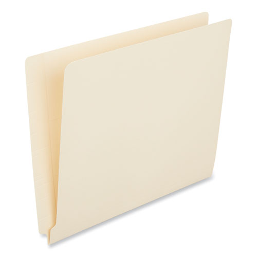 Deluxe Reinforced End Tab Folders, Straight Tabs, Letter Size, 0.75" Expansion, Manila, 100/Box-(UNV13330)