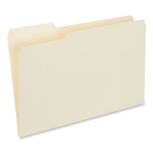 Top Tab File Folders, 1/3-Cut Tabs: Left Position, Legal Size, 0.75" Expansion, Manila, 100/Box-(UNV15121)