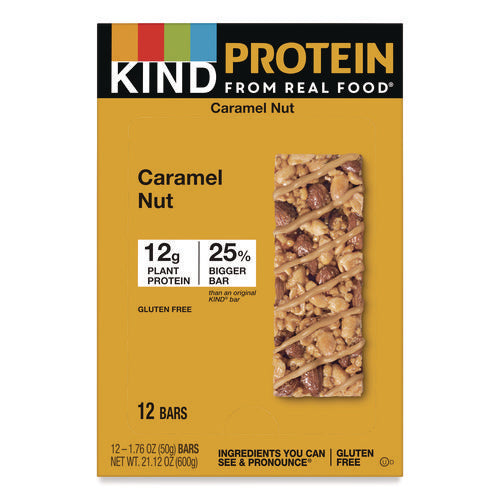 Protein Bars, Toasted Caramel Nut, 1.76 oz, 12/Pack-(KND26041)