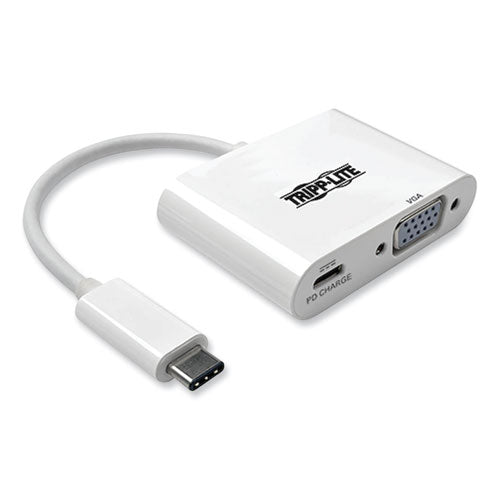 USB 3.1 Gen 1 USB-C to VGA Adapter, 3", White-(TRPU44406NVC)