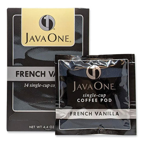 Coffee Pods, French Vanilla, Single Cup, 14/Box-(JAV70400)