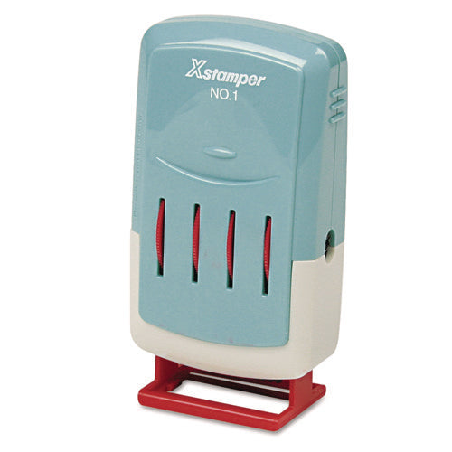 VersaDater Line Dater, Message Dater, 1 x 0.16, Pre-Inked, Red-(XST52111)