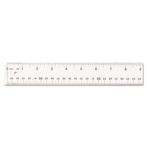 Clear Flexible Acrylic Ruler, Standard/Metric, 18" Long, Clear-(ACM10564)