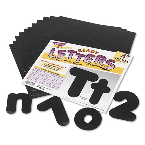 Ready Letters Casual Combo Set, Black, 4"h, 182/Set-(TEPT79901)