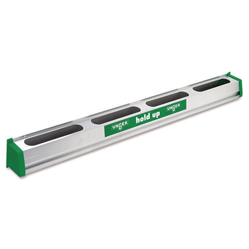 Hold Up Aluminum Tool Rack, 36w x 3.5d x 3.5h, Aluminum/Green-(UNGHU900)